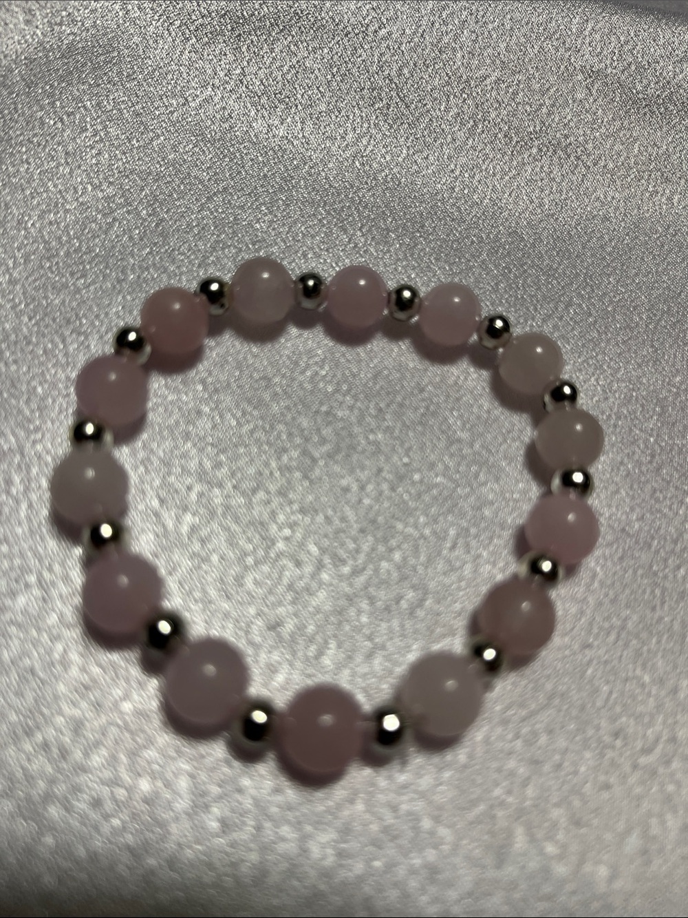 Delicate Pink Beaded Stretch Bracelet - Unbranded